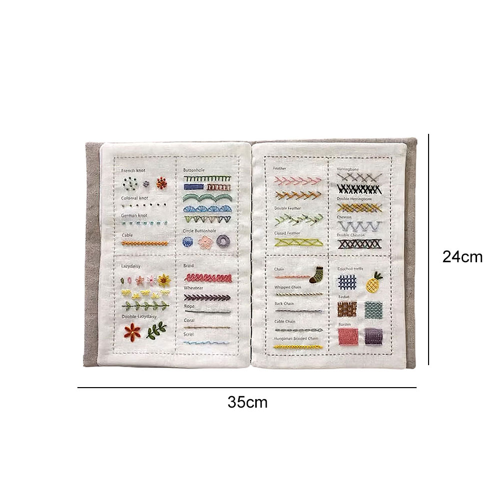 Embroidery Guide Book - DIY Stitch Book Handmade Sewing Book