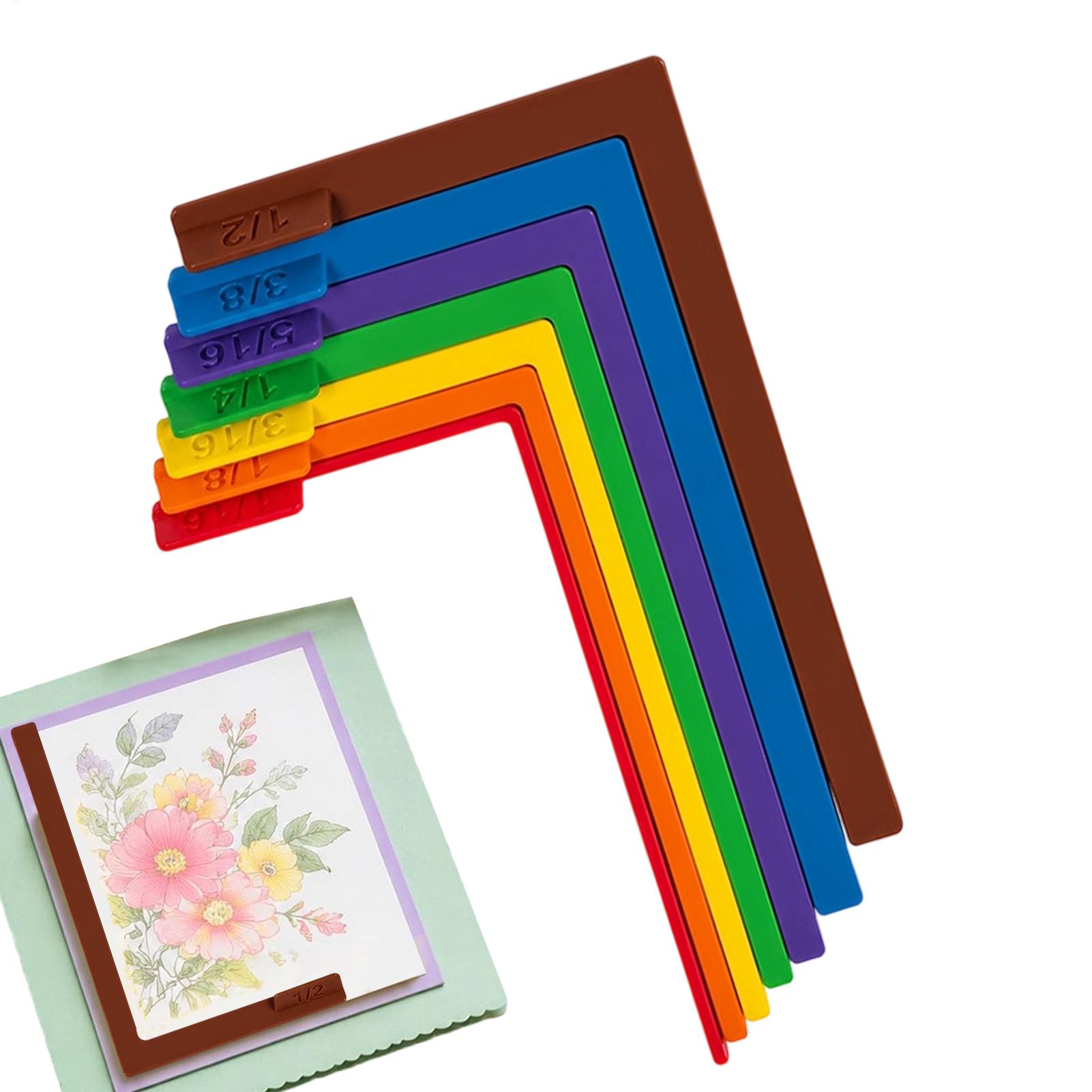 Embroidery Guide Paper - 7pcs Paper Crafting Alignment Guide Set