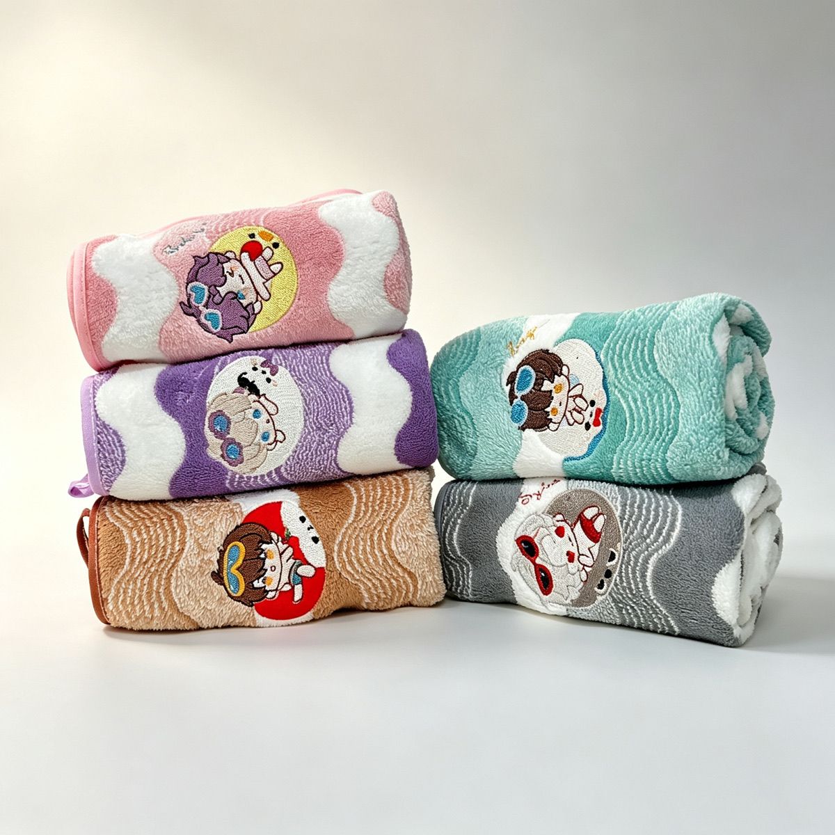 Embroidery Gift - Anime Love and Deepspace Coral Fleece