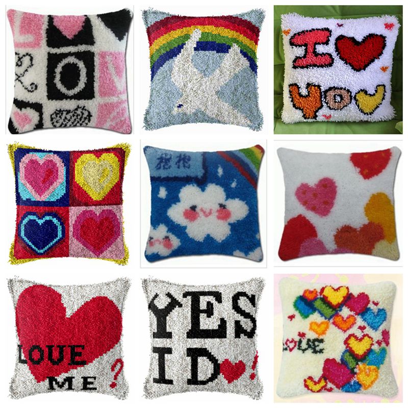 Printed Embroidery Kit - Rainbow Love Series Latch Hook Rug