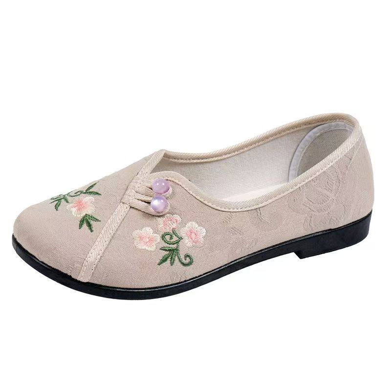 Embroidery Fabric - Chinese Style Women Flat sole Embroidered