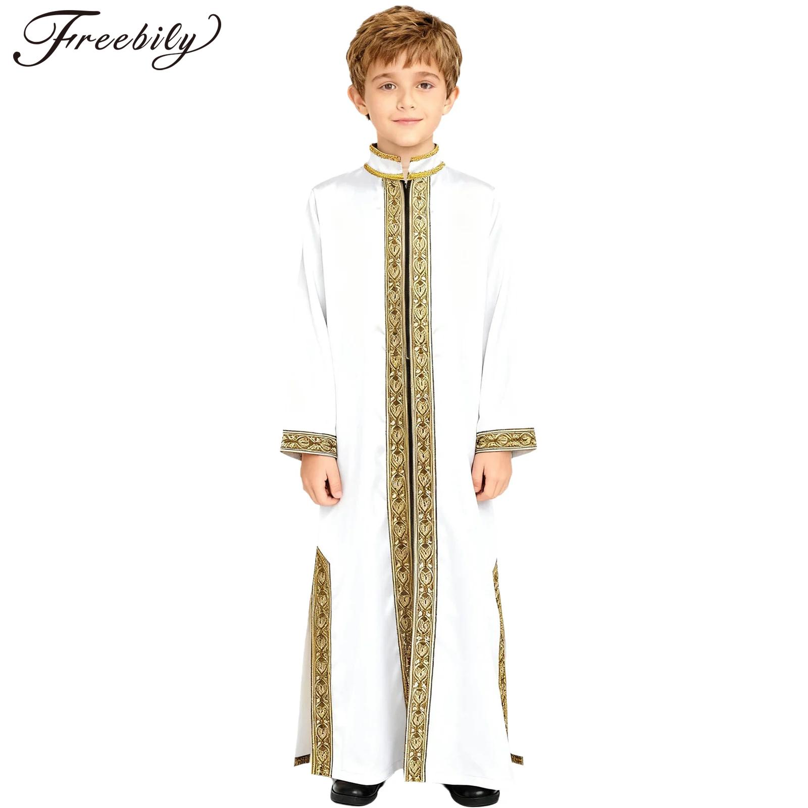 Embroidery Class - Boys Gold Embroidery Maxi Muslim Thobe