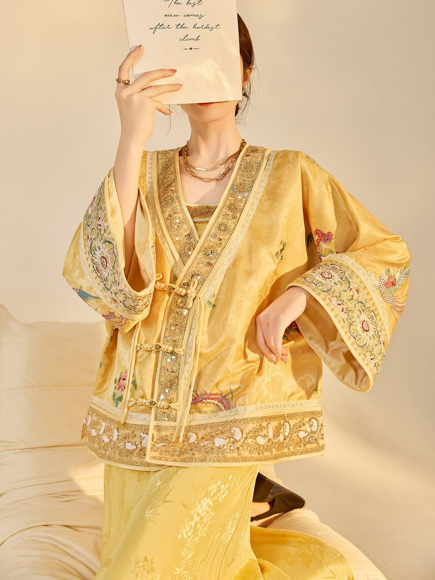 Embroidery Beads - Autumn New Fashion V-neck High-end Jacket
