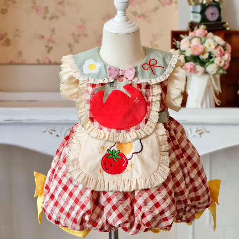 Cottagecore Kids Lolita Dress  - Embroidery Apron recension och pris