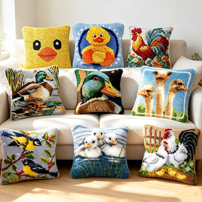 Cartoon Cute Bird Duck Latch H - Printed Embroidery Kit recension och pris