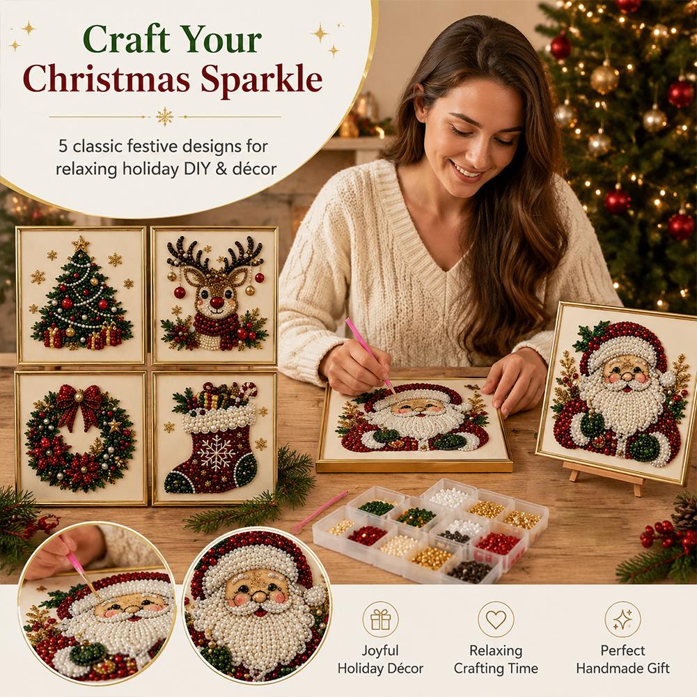 Christmas Santa Claus Pearl Ar - Embroidery Beads recension och pris