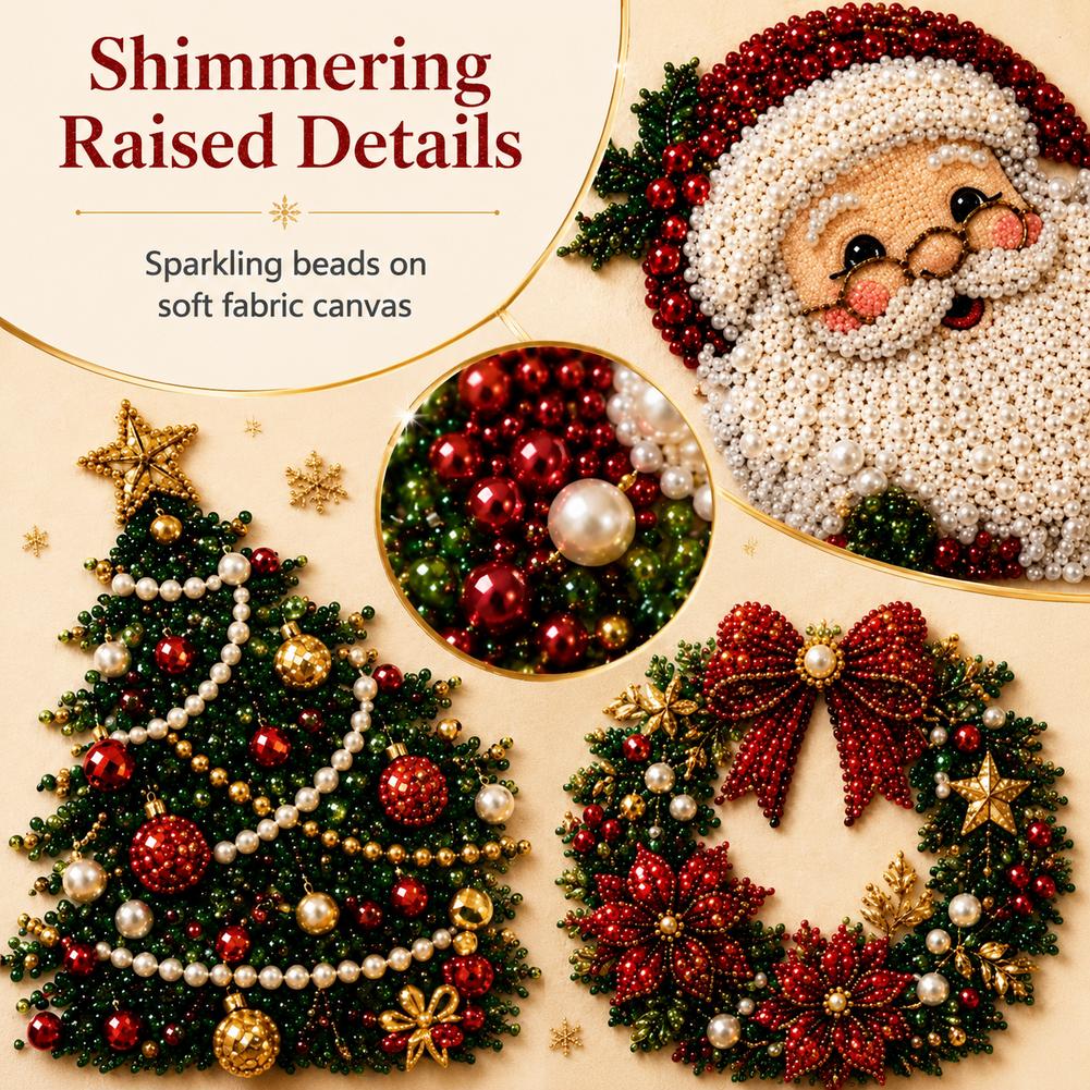 Christmas Santa Claus Pearl Ar - Embroidery Beads recension och pris