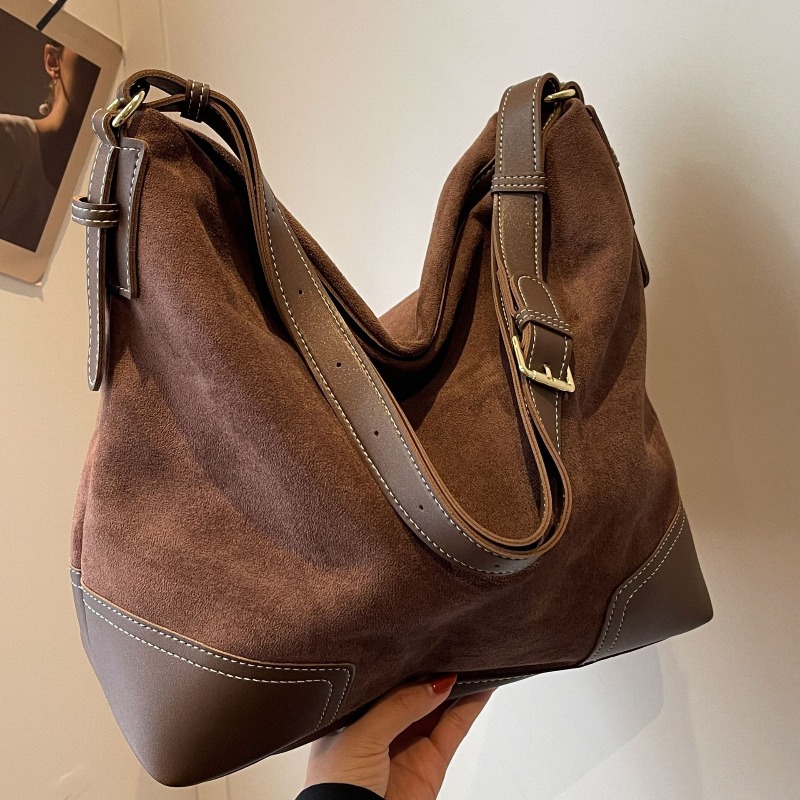 Suede Trendy Versatile Tote Ba - Embroidery Class recension och pris