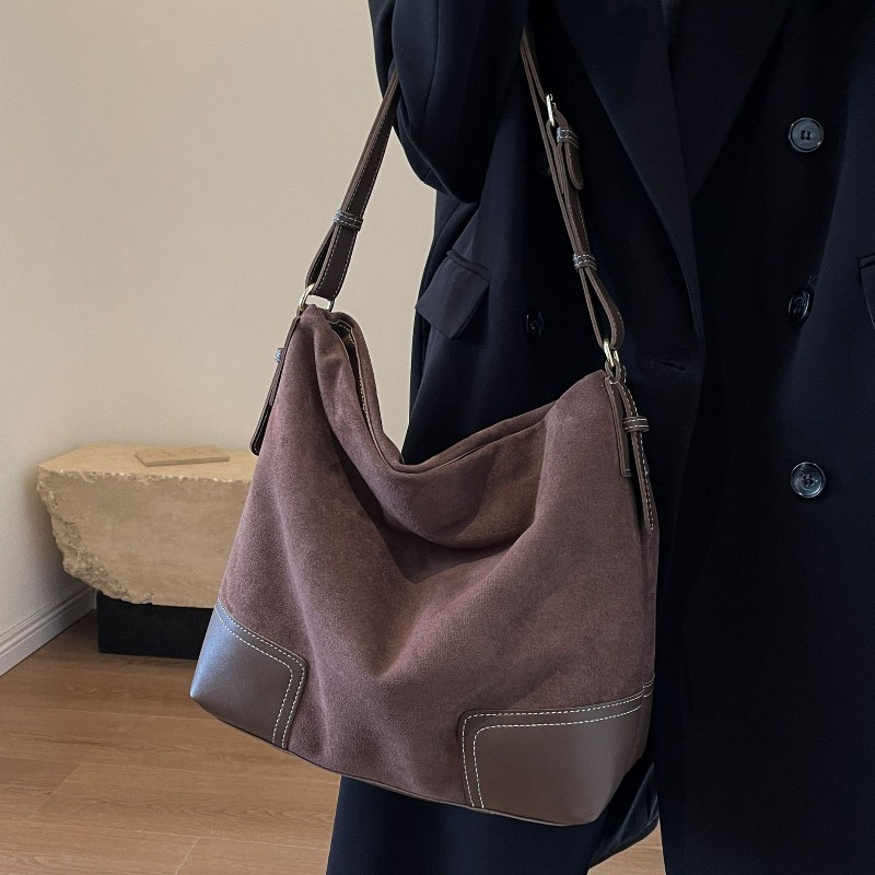 Suede Trendy Versatile Tote Ba - Embroidery Class recension och pris