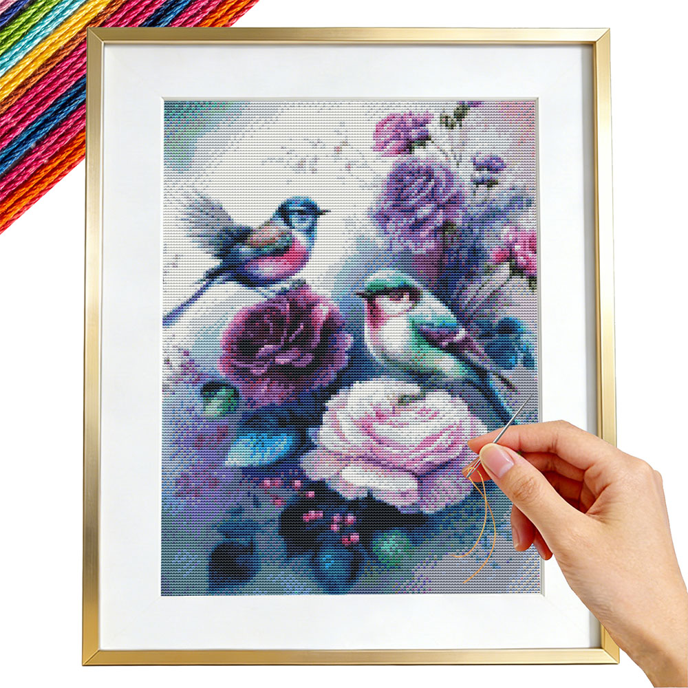11CT Cross Stitch Rose Flower  - Embroidery Guide Paper recension och pris