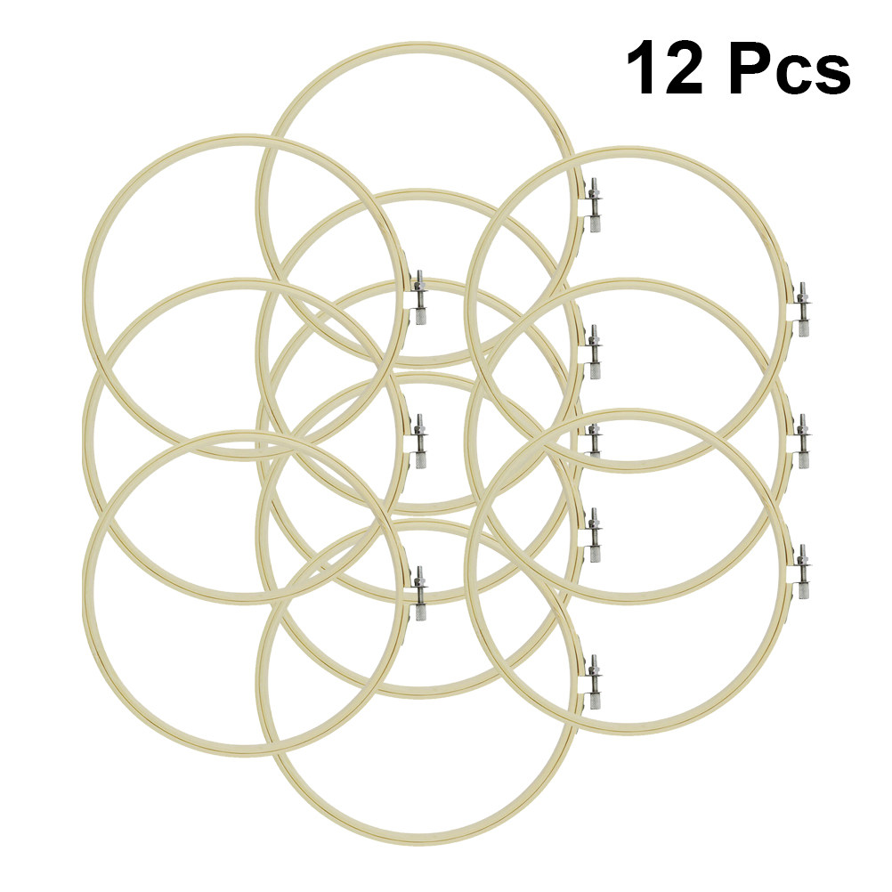 12Pcs Bamboo Embroidery Circle - Embroidery Hooping recension och pris