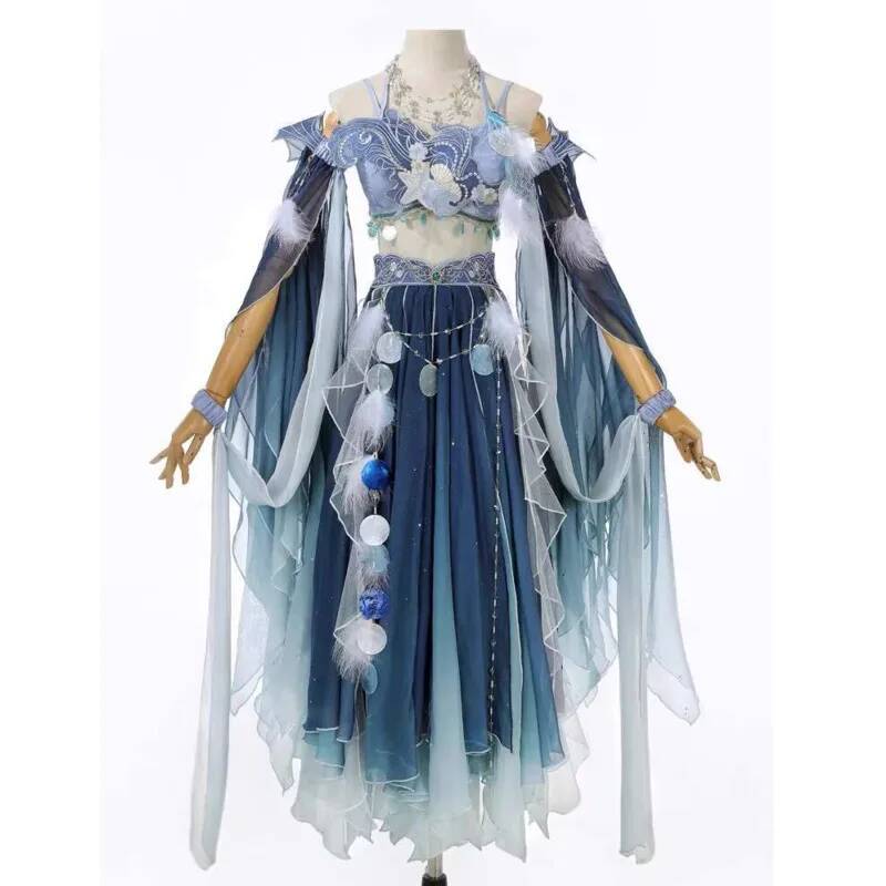 Exotic Blue Dress Heavy Embroi - Embroidery Style recension och pris