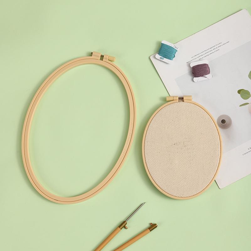 Imitation Bamboo Plastic Oval  - Embroidery Hoop Stand recension och pris