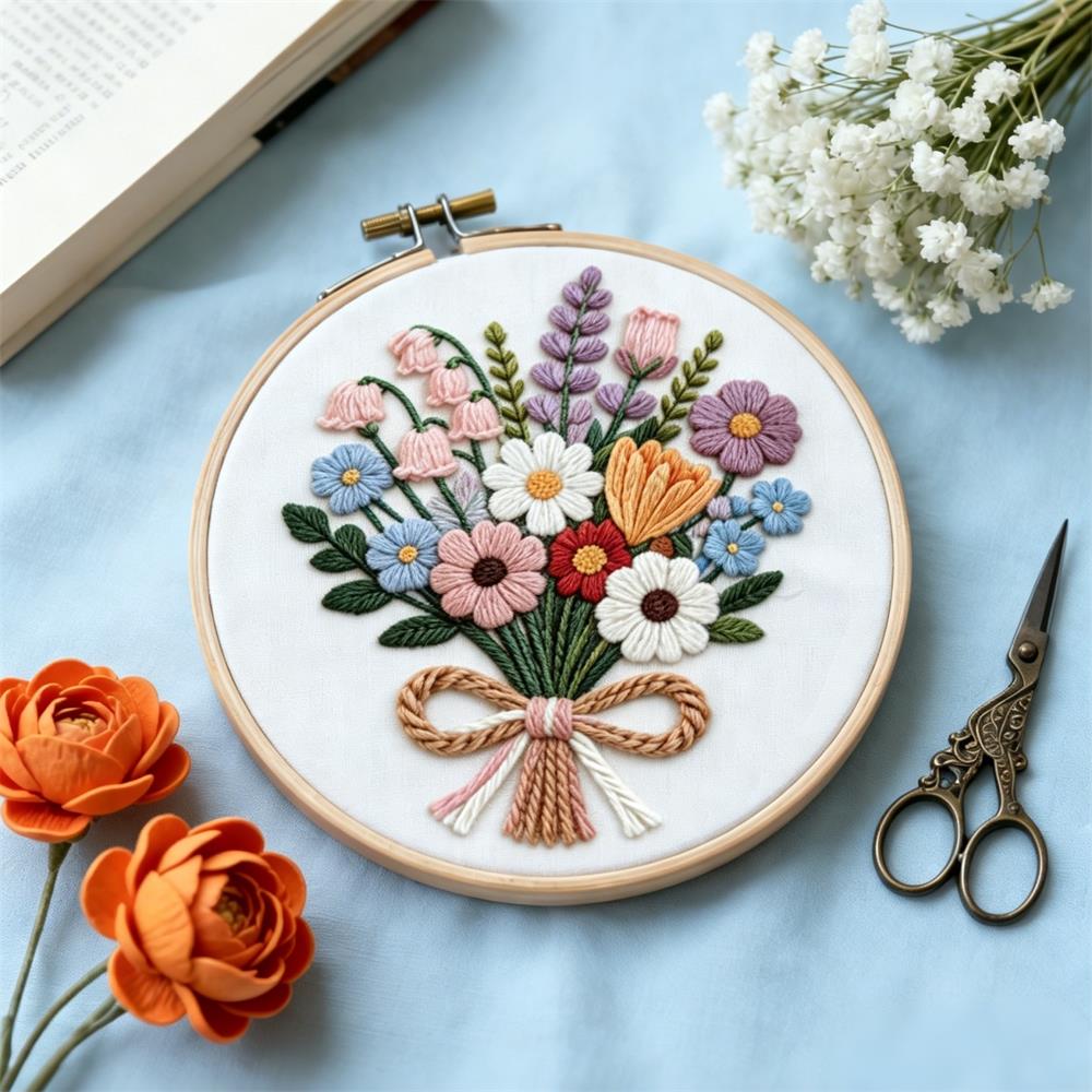 1PCS  Cross Stitch Kits Daisy  - Embroidery Guide Paper recension och pris