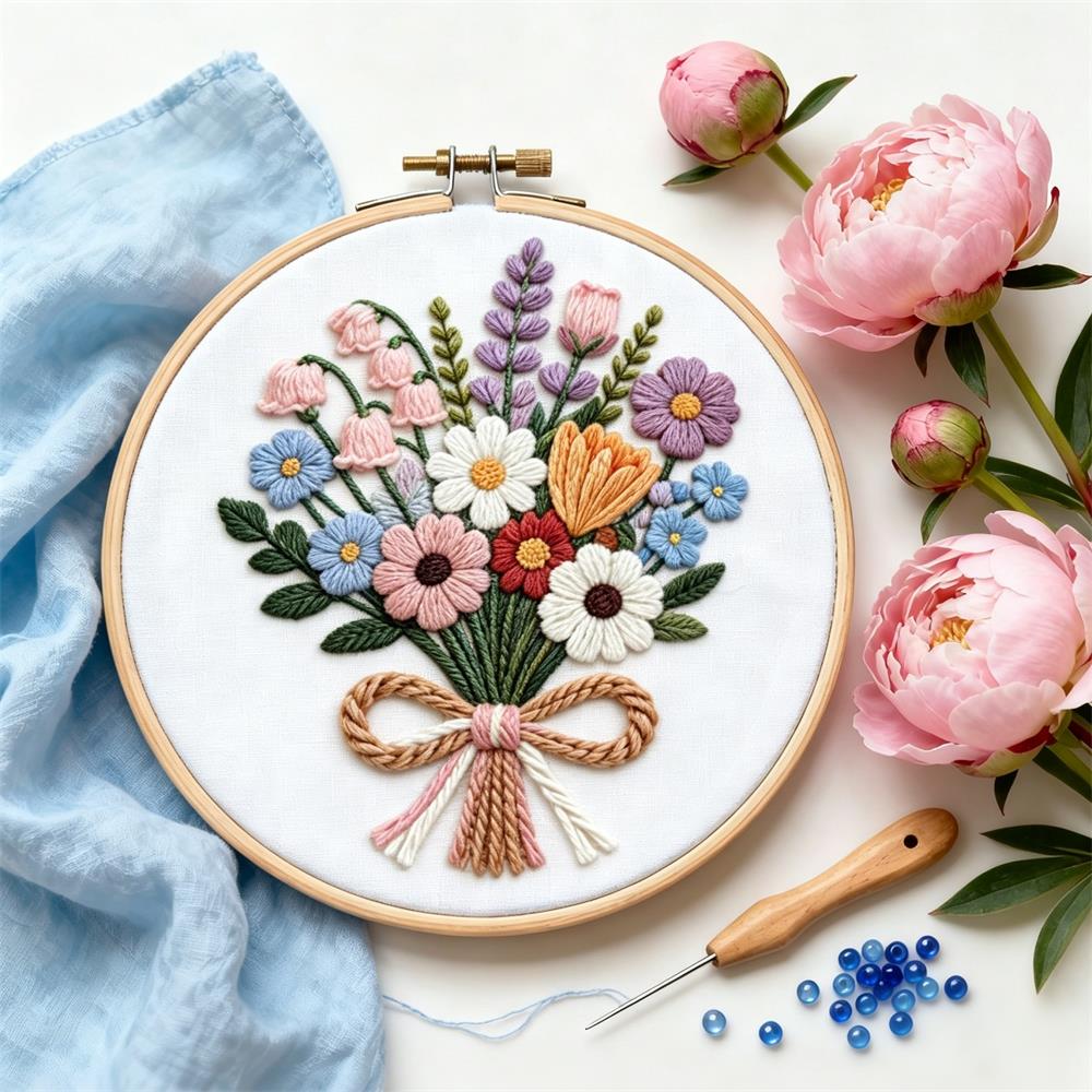 1PCS  Cross Stitch Kits Daisy  - Embroidery Guide Paper recension och pris