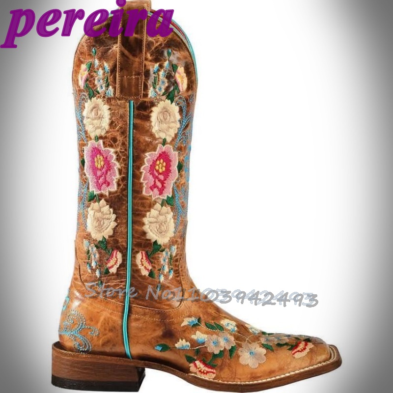 Embroidered Flower Boots Rose  - Embroidery Roses recension och pris