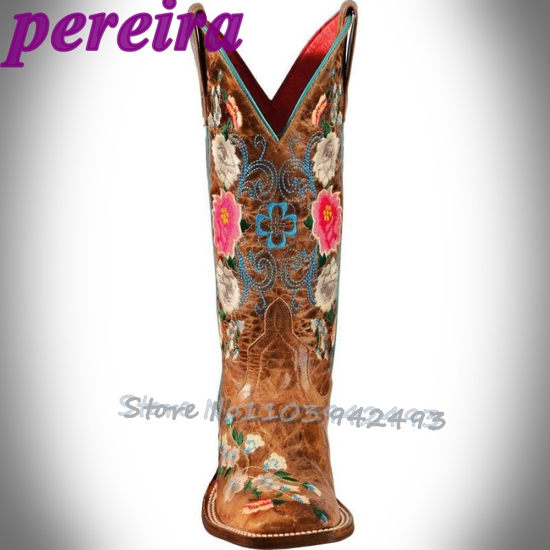 Embroidered Flower Boots Rose  - Embroidery Roses recension och pris