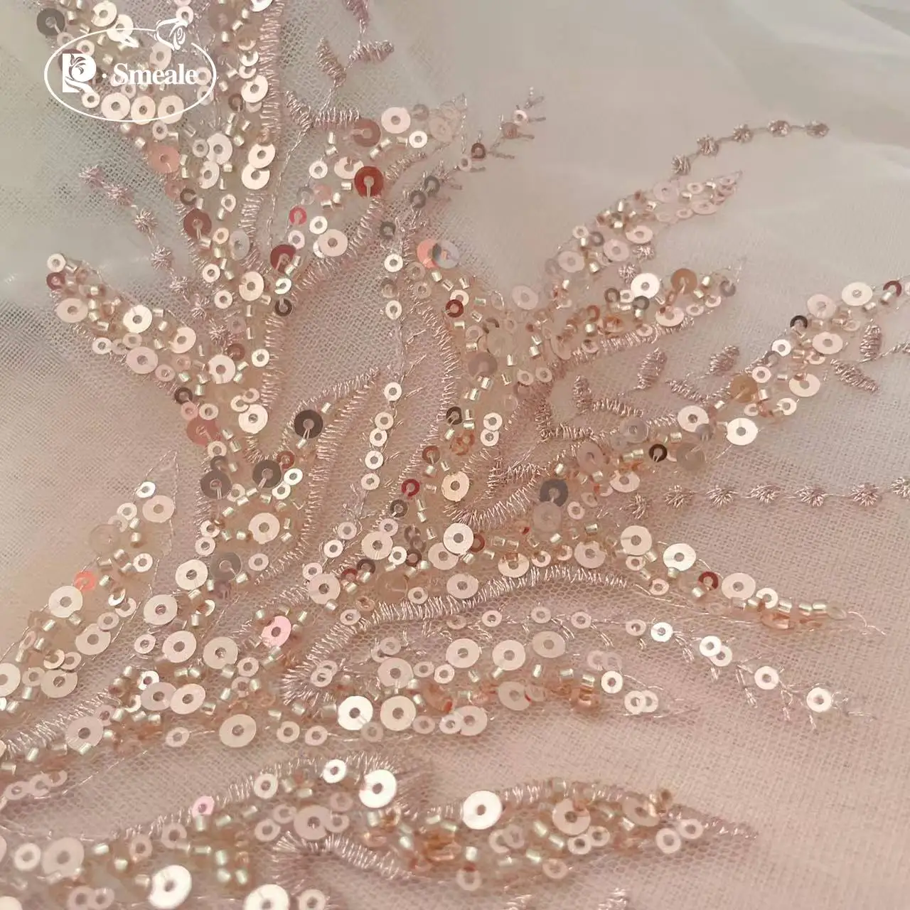 5Pair-2Pair.Rose Gold Sequin T - Embroidery Roses recension och pris