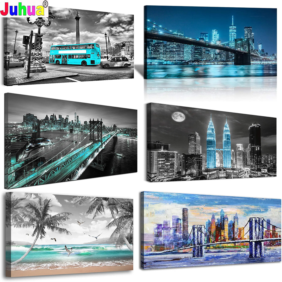 Famous Modern Urban Skyline Ni - Embroidery York recension och pris