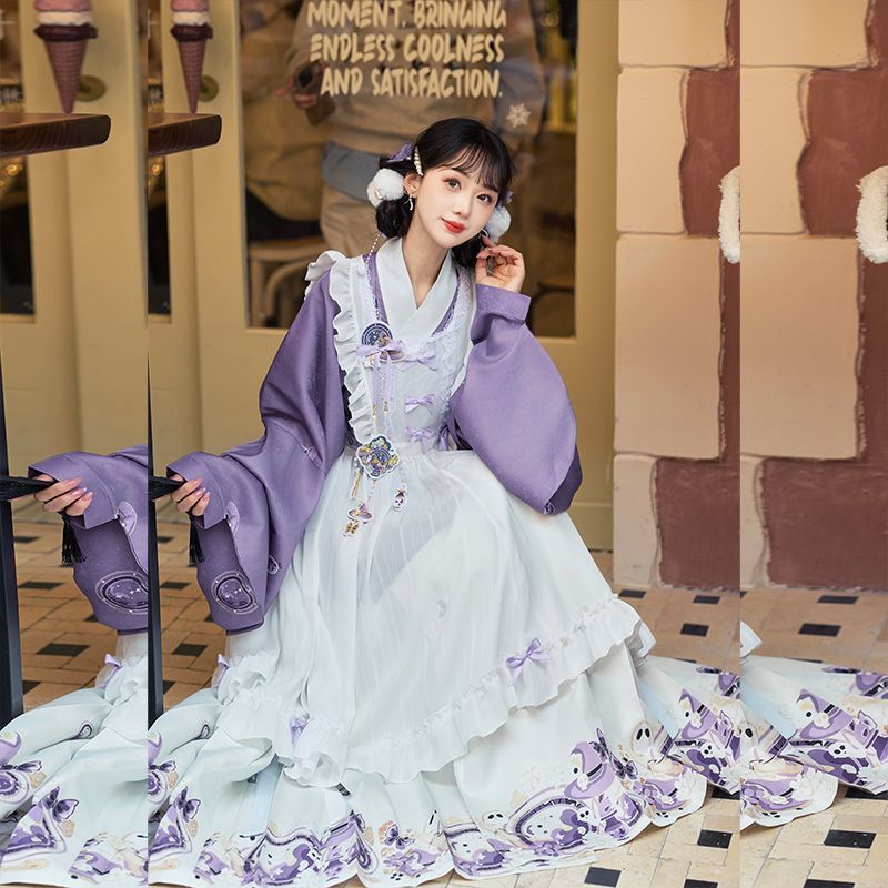 Sweet Chinese Stand Collar Pur - Embroidery Apron recension och pris