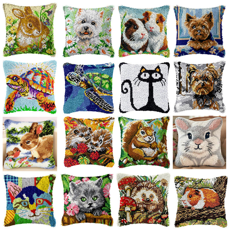 DIY Rabbit Cat Latch Hook Rug  - Printed Embroidery Kit recension och pris