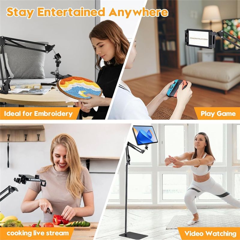 Y51A Black Adjustable Embroide - Embroidery Hoop Stand recension och pris