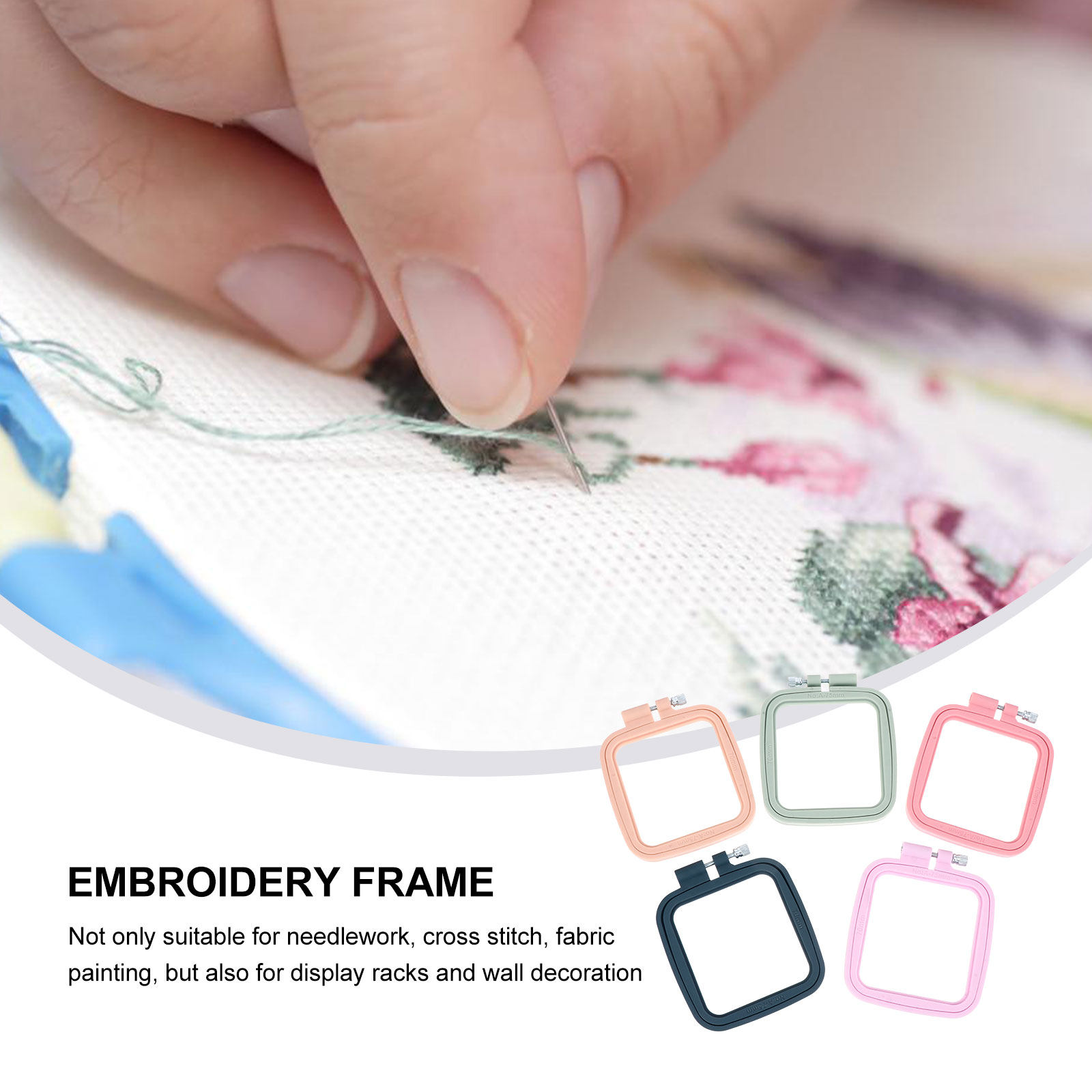 5Pcs Mini Cross Stitch Hoops S - Hoop Tightener Tool recension och pris