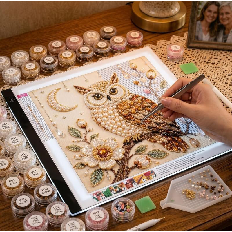 Bird Pearl Art DIY Kit Cardina - Embroidery Beads recension och pris