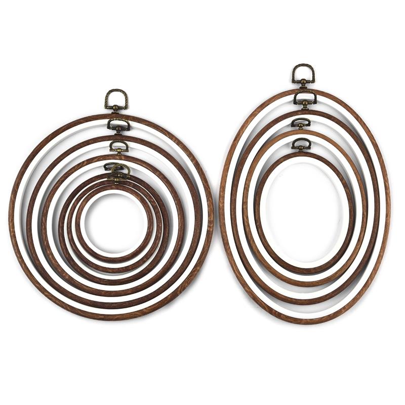 Sewing Tool Round Oval Wooden  - Embroidery Hoop Stand recension och pris