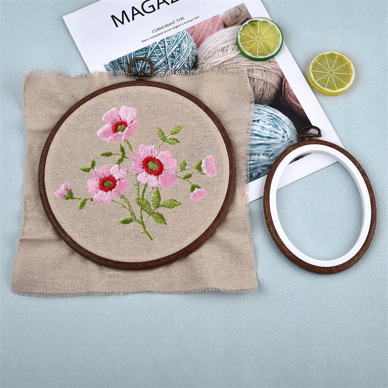 Sewing Tool Round Oval Wooden  - Embroidery Hoop Stand recension och pris