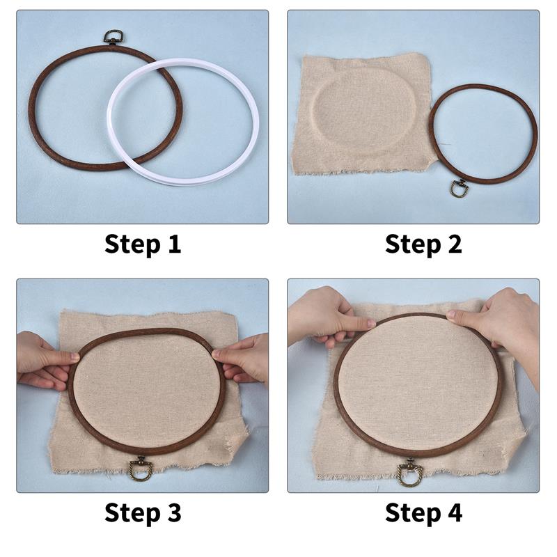 Sewing Tool Round Oval Wooden  - Embroidery Hoop Stand recension och pris