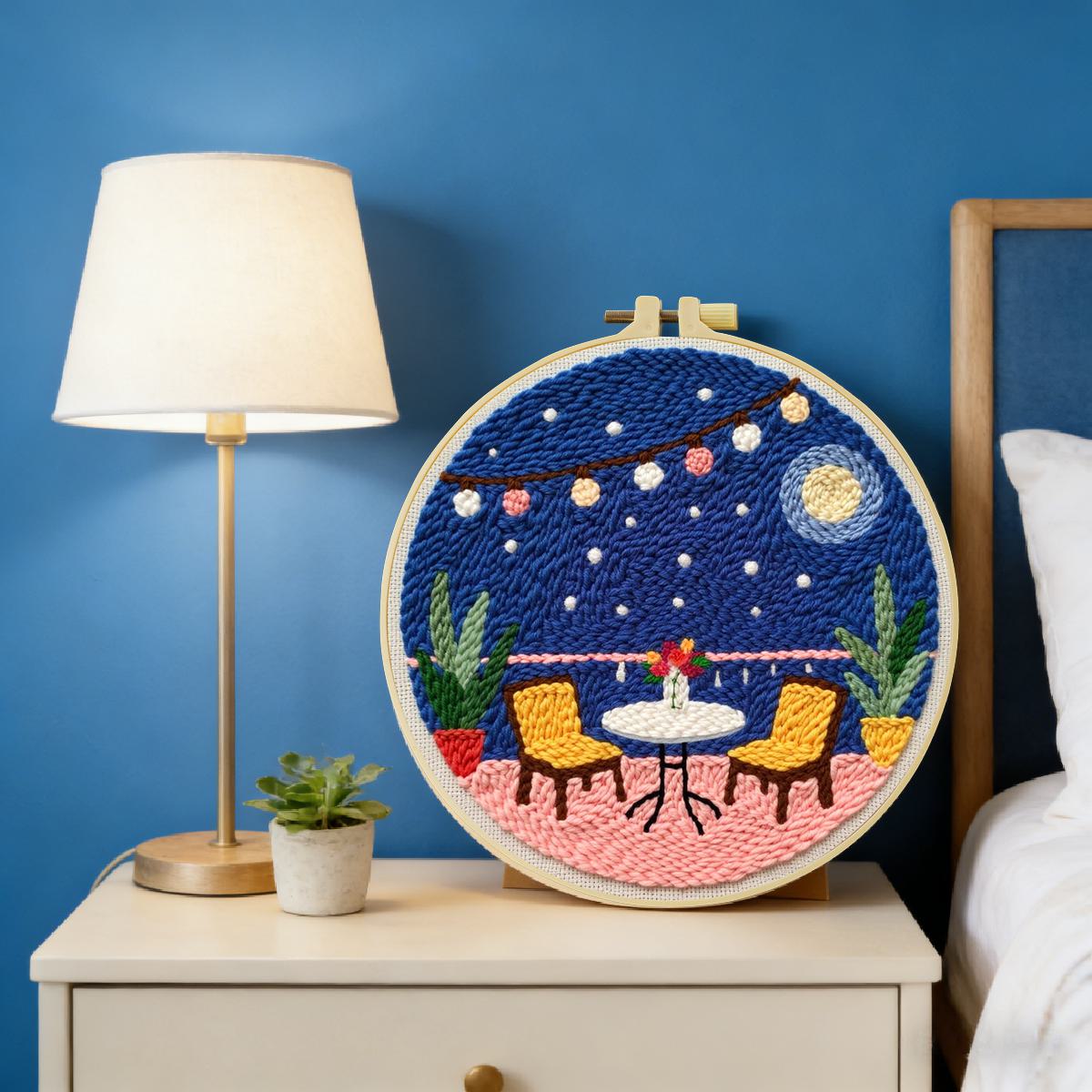 20X20CM/7.87inch Table Punch N - Printed Embroidery Kit recension och pris