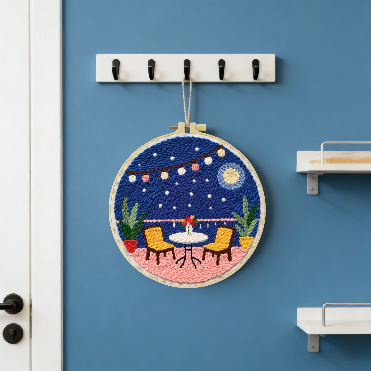 20X20CM/7.87inch Table Punch N - Printed Embroidery Kit recension och pris