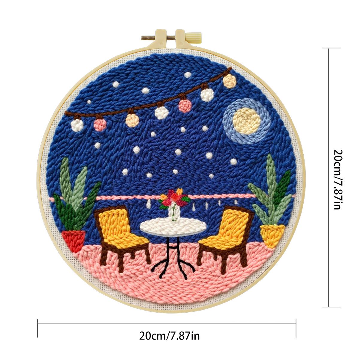 20X20CM/7.87inch Table Punch N - Printed Embroidery Kit recension och pris