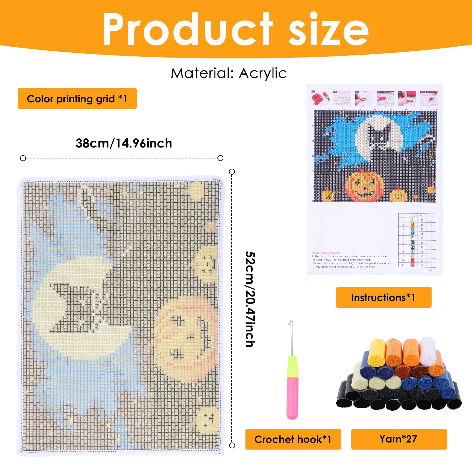 Latch Hook Kits DIY Animal Pat - Printed Embroidery Kit recension och pris