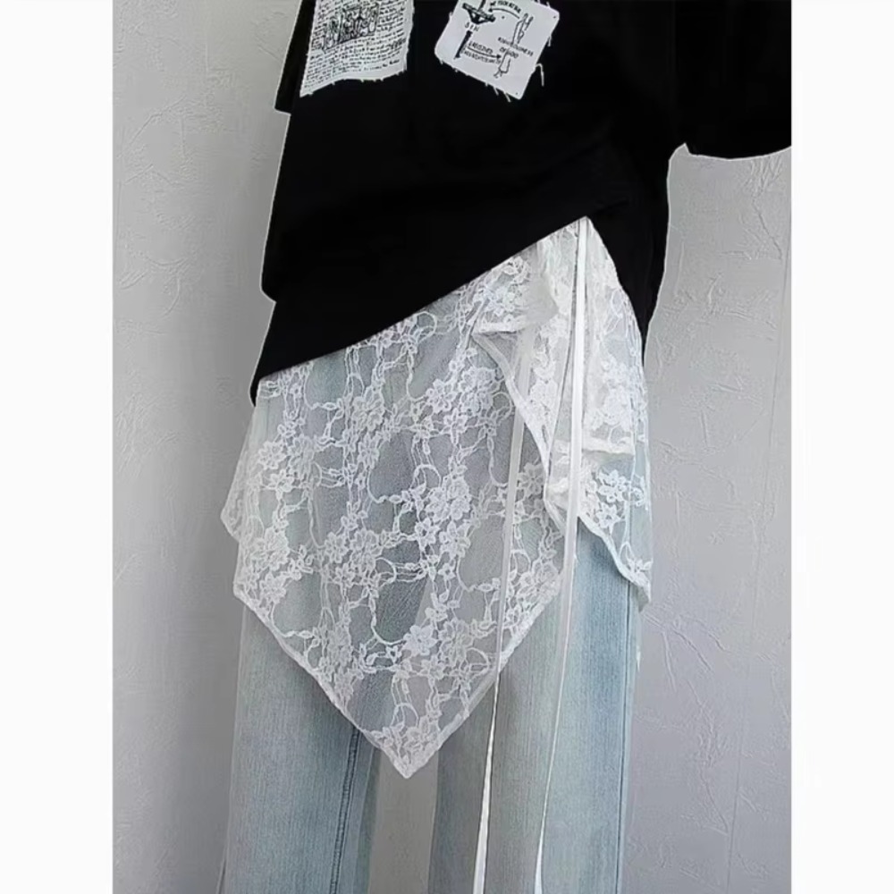 French Lacing Lace Mini Skirt  - Embroidery Apron recension och pris