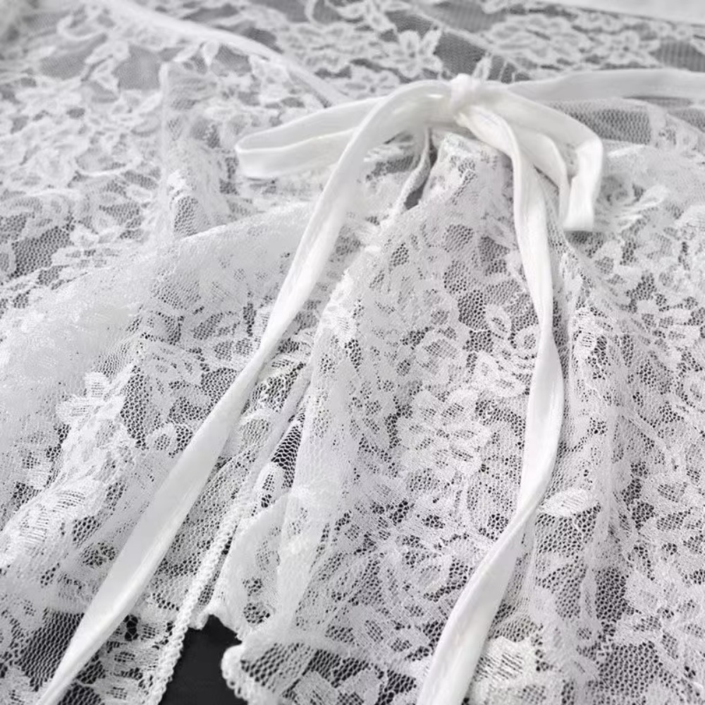 French Lacing Lace Mini Skirt  - Embroidery Apron recension och pris