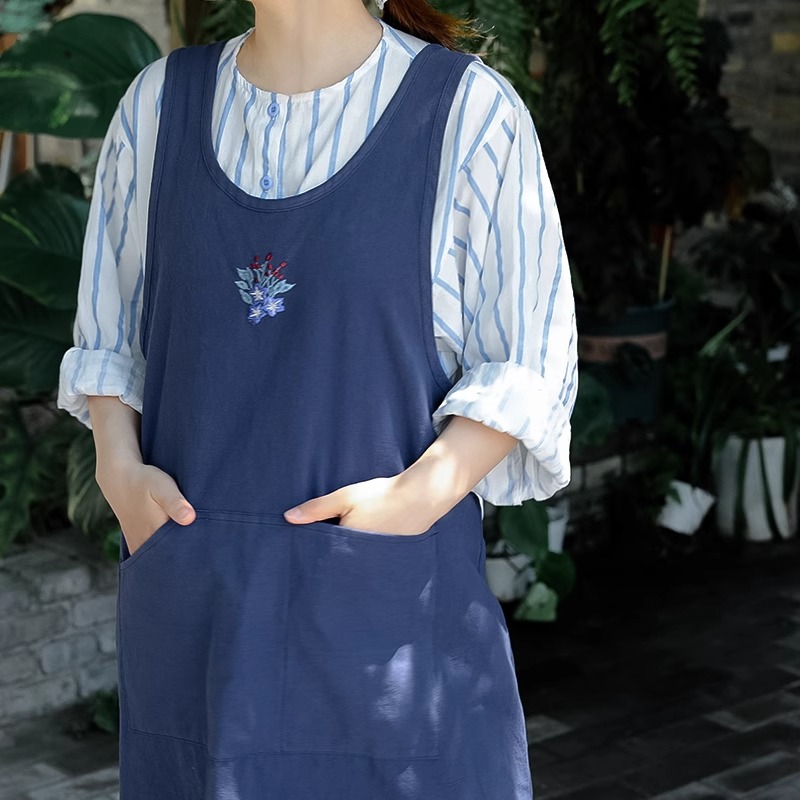 Summer Pure Cotton Embroidery  - Embroidery Apron recension och pris