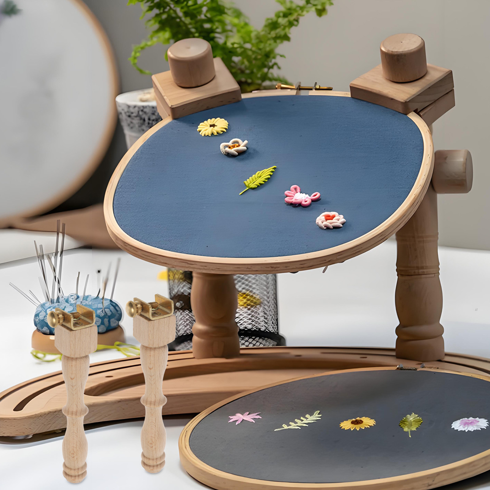 3Pcs Stylish Wooden Embroidery - Embroidery Hoop Stand recension och pris
