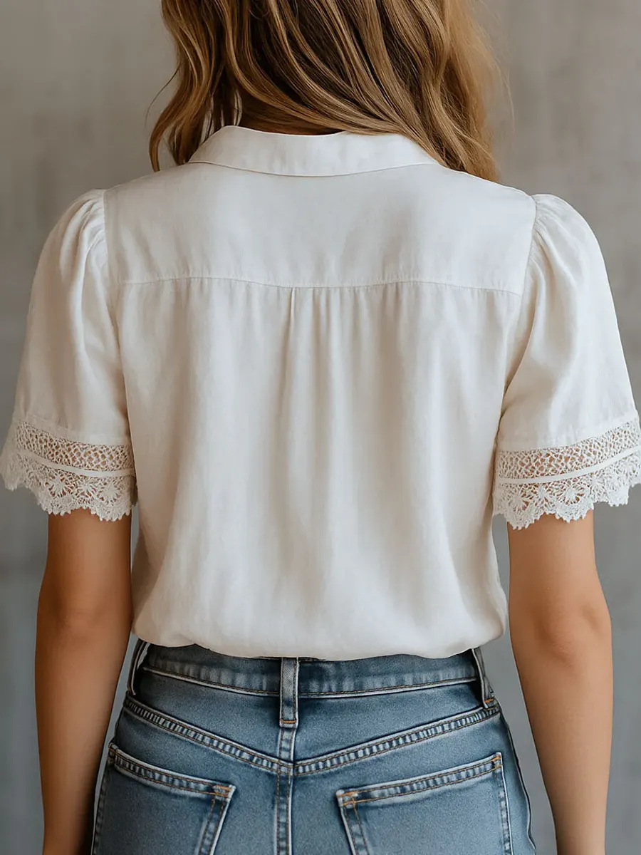 Elegant Women's Shirts Casual  - Embroidery Class recension och pris