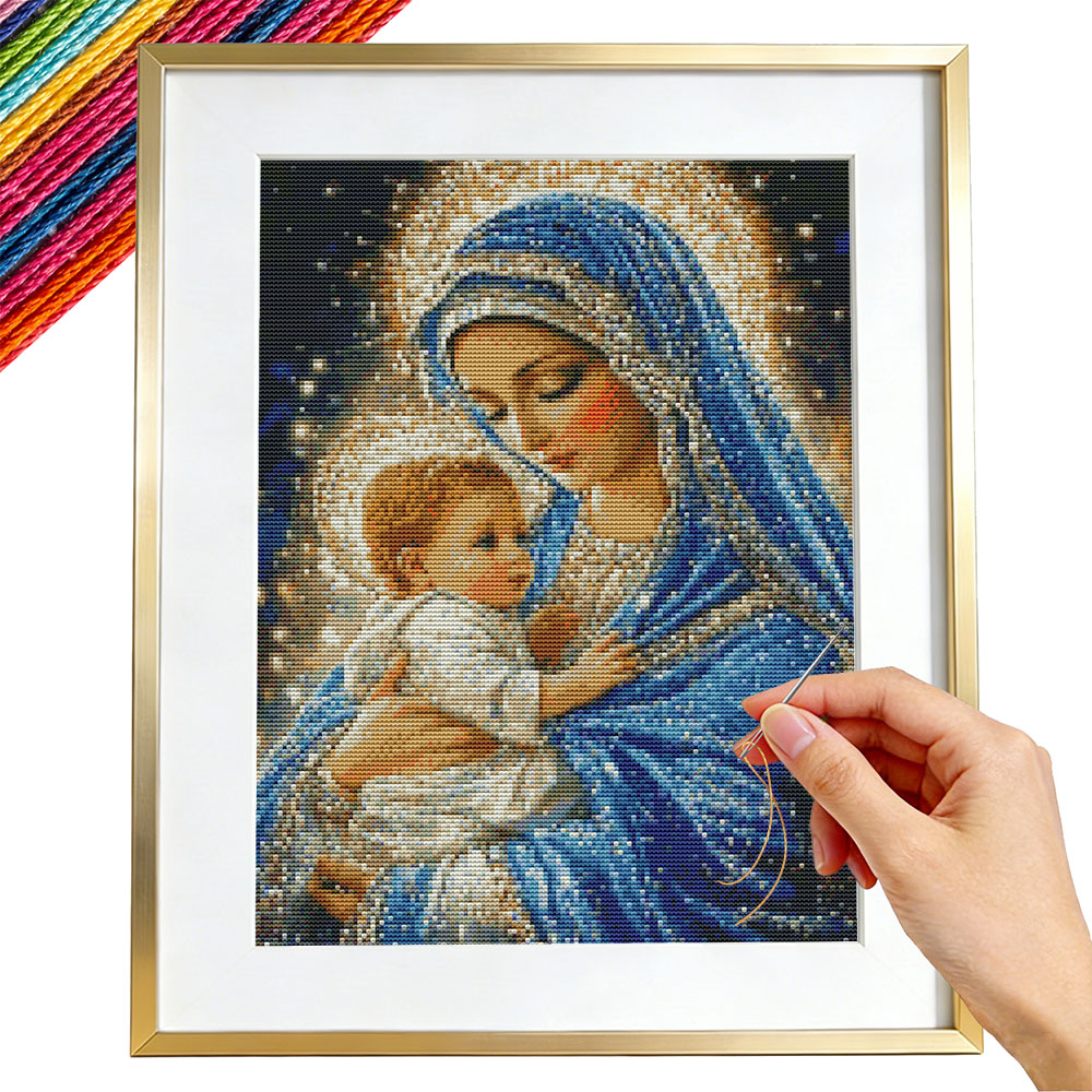 Cross Stitch Virgin Mary Relig - Embroidery Guide Paper recension och pris