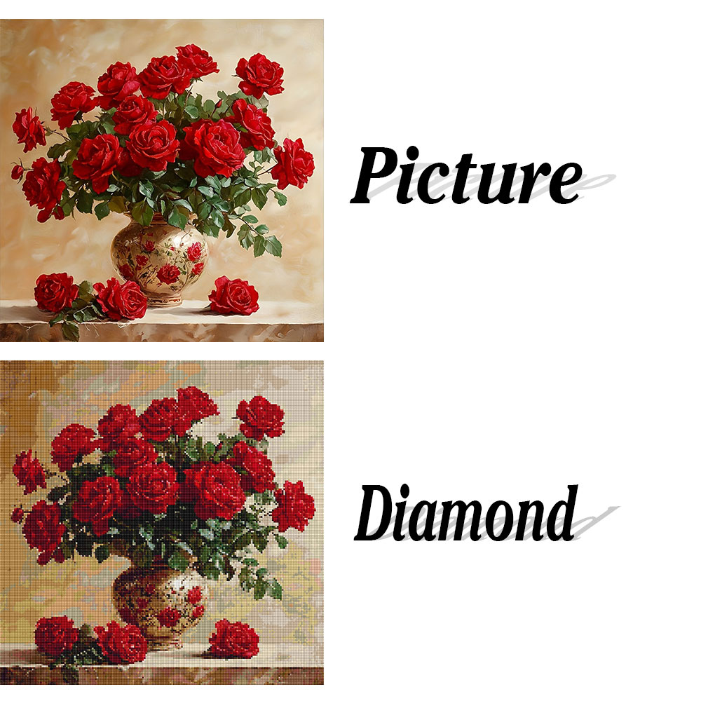 Rose Diamond Painting Full Squ - Embroidery Roses recension och pris