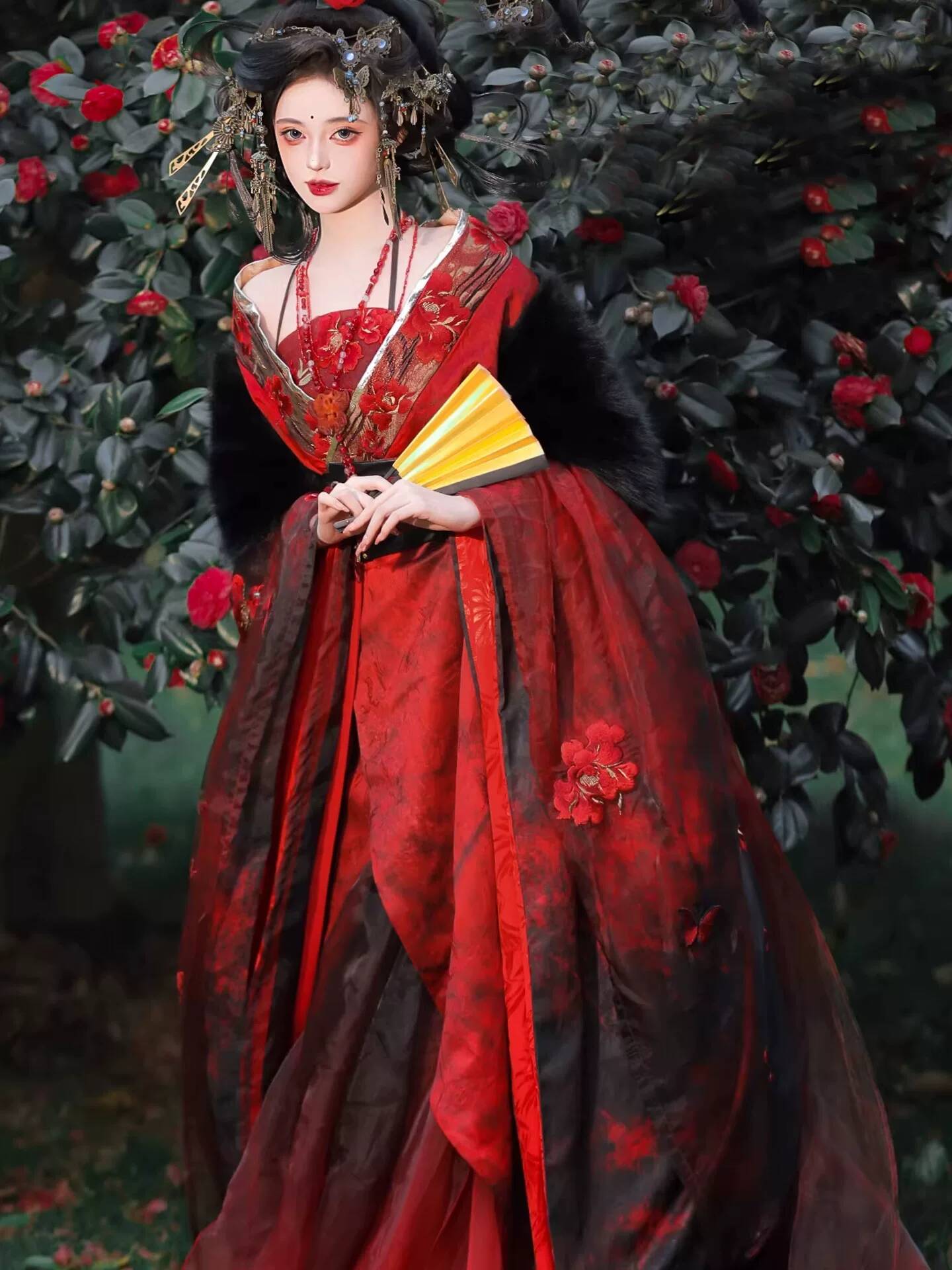 New Datura Red Hanfu Women Anc - Embroidery Style recension och pris