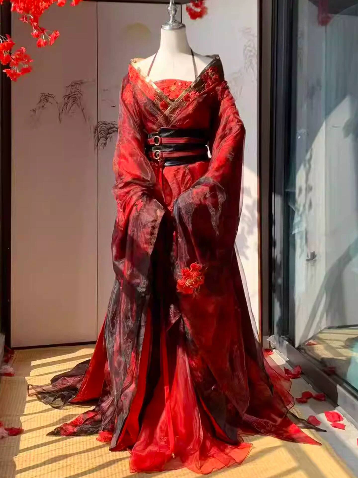 New Datura Red Hanfu Women Anc - Embroidery Style recension och pris