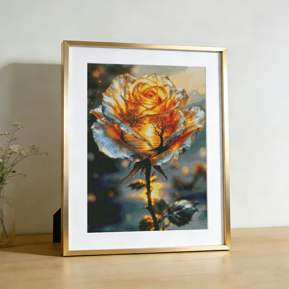 11CT Embroidery Kit Rose Flowe - Embroidery Guide Paper recension och pris