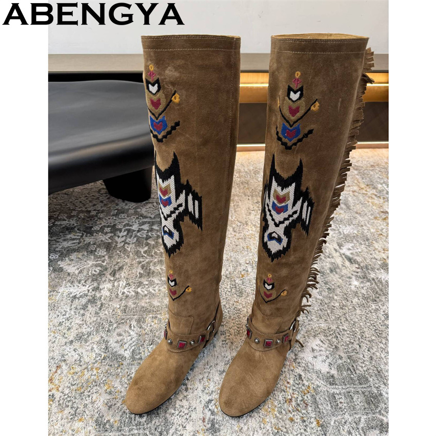 ABENGYA 2026 Winter New Knee H - Embroidery Yes recension och pris