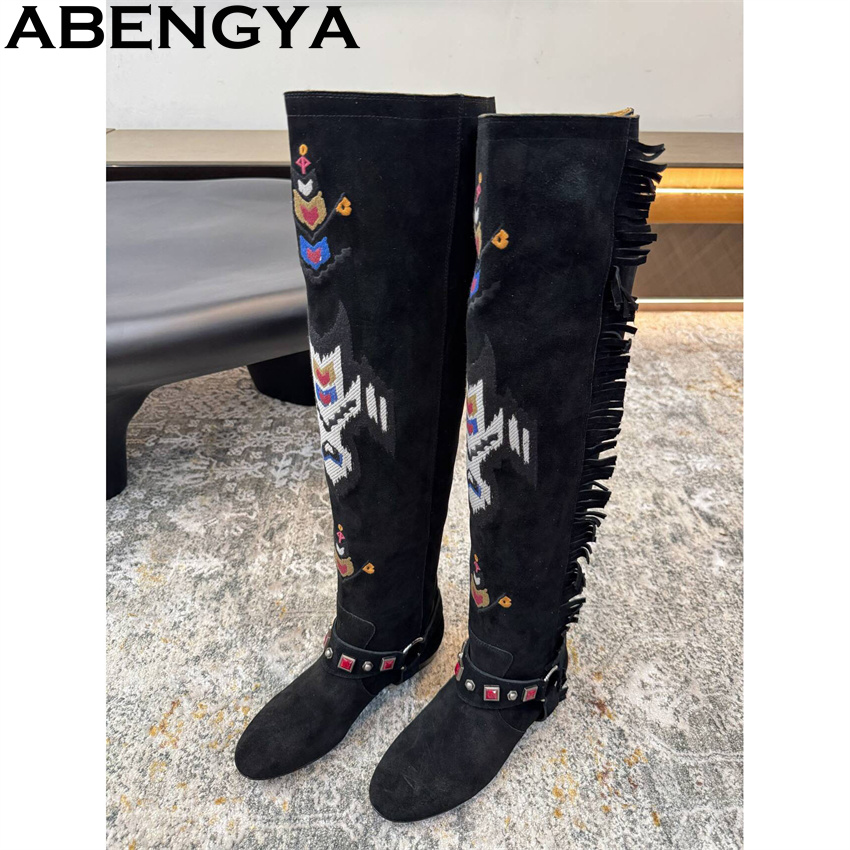 ABENGYA 2026 Winter New Knee H - Embroidery Yes recension och pris
