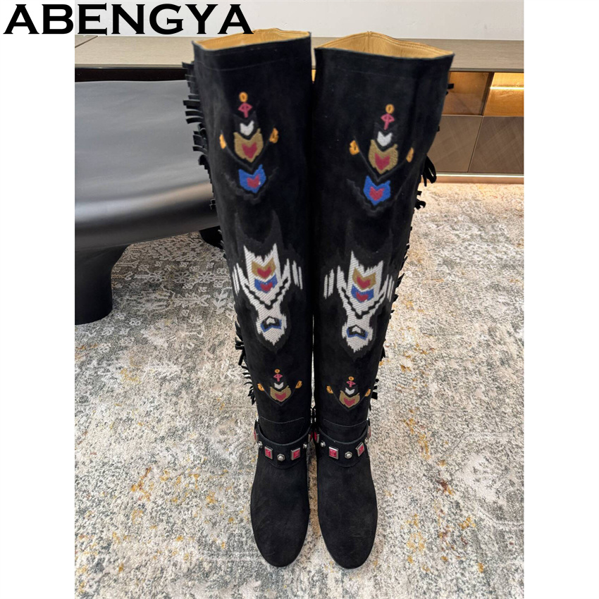 ABENGYA 2026 Winter New Knee H - Embroidery Yes recension och pris