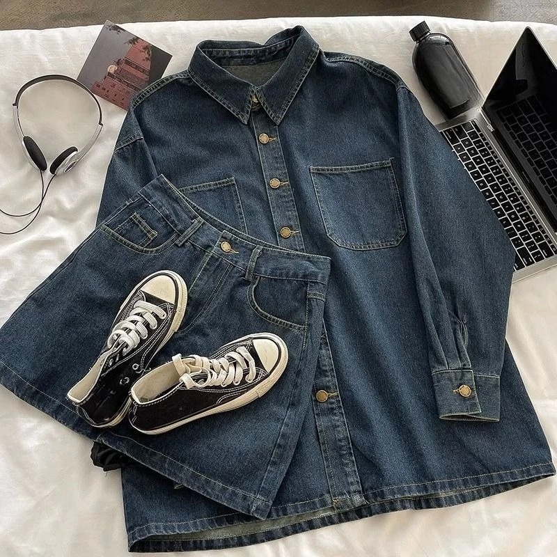 Y2K Denim Skirt Set: Vintage J - Embroidery Style recension och pris
