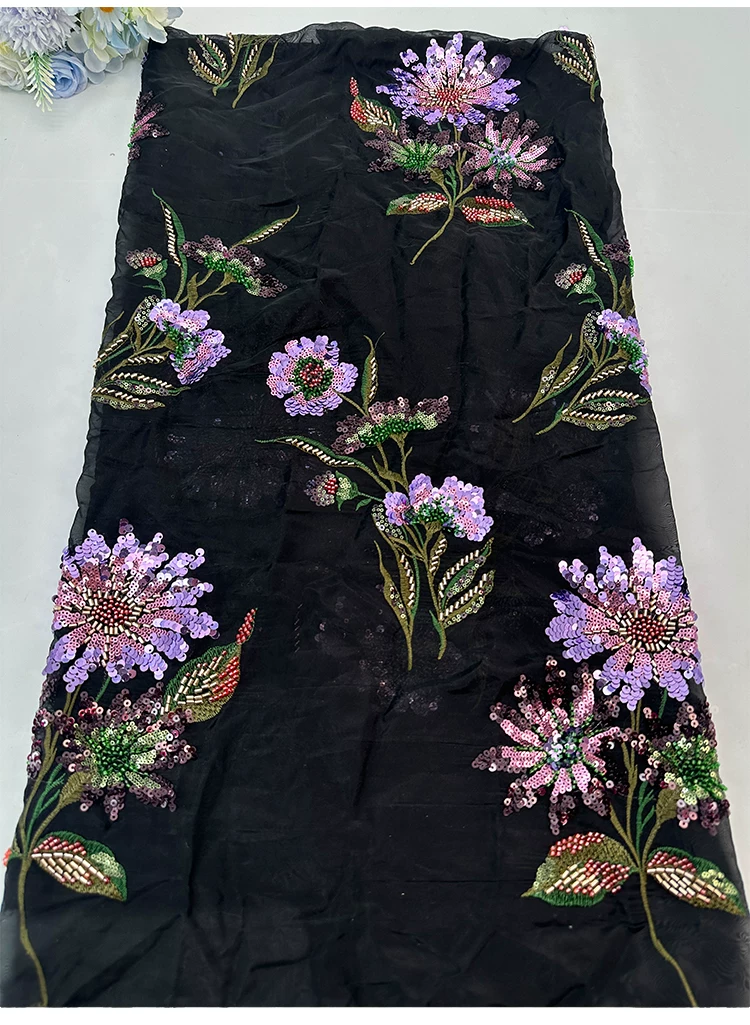 1yard soft mesh fabric Flower  - Embroidery Beads recension och pris